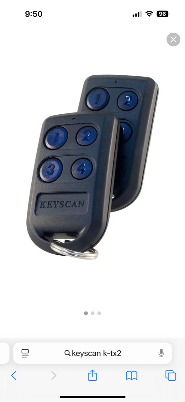 KEYSCAN four-button garage remote